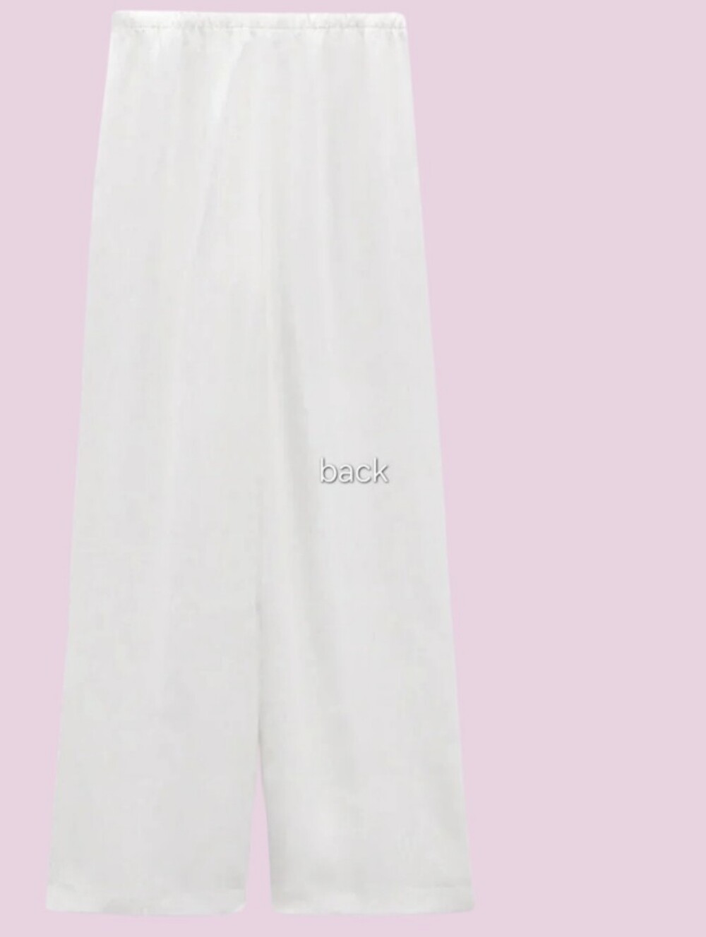 Zara NWT🏷️ Palazzo White Silky Flowy Wide Leg High Waist Pants Side Zip XL - Picture 12 of 13